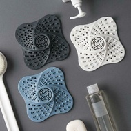 Non-slip Anti-clogging Floor Drain Cover with Suction Cup Kitchen Sink Drain Strainer Silicone Bathr