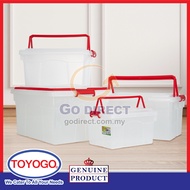 TOYOGO 5.1-13L Storage Box with Handle Lid (95-series) Translucent Container Home Office Storage Stylish 9503 9504 9505
