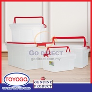 TOYOGO 5.1-13L Storage Box with Handle Lid (95-series) Translucent Container Home Office Storage Sty
