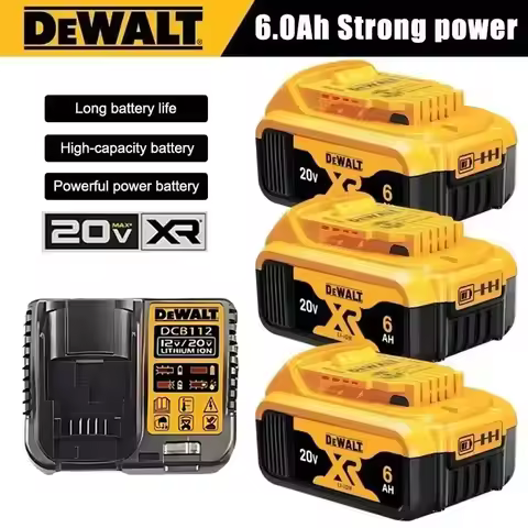 DeWALT Original Battery 20V 5Ah 6Ah 2Ah MAX FlexVolt for DCB606 DCB205 DCB206 DCB209 DCB182 Power To