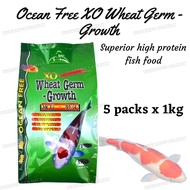 OCEAN FREE XO WHEAT GERM - GROWTH KOI FISH FOOD (LARGE) 5KG