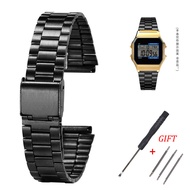 Dây Đeo Đồng Hồ Kim Loại Vòng Đeo Tay Bằng Thép Cổ Điển Thay Thế Cho Casio SGW400 F91W F84 F105 F108