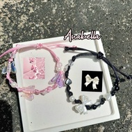 [FY004] GET 2 | Fairy Drawstring Rope Bracelet | 2-Layer Satin Drawstring Fairy Bead Bracelet