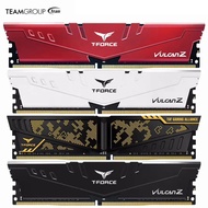 TEAMGROUP DDR4 Ram T-Force Vulcan Z 8GB 16GB 3200MHz 3600MHz โมดูลหน่วยความจำเดสก์ท็อปสีแดง/สีเทา /T