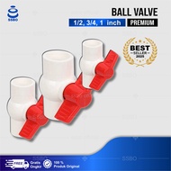 BALL VALVE PENGATUR ALIRAN AIR STOP KRAN UKURAN 3/4 1/2 1 INCH BAHAN PVC TEBAL MURAH COD