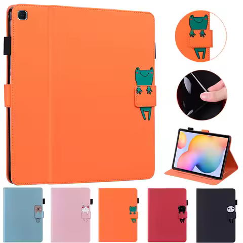 Case for Samsung Galaxy Tab S6 Lite 2022 10.4 SM P610 P613 P615 Cute Cat Panda Painted TPU Flip Tabl