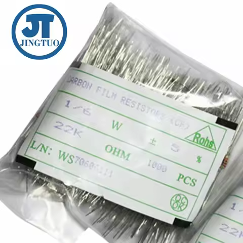 1000pcs/PACK 1/6Watt Carbon Film Resistor 2.2R 3.3 4.7E 9.1R 100 240K 270 360K 510 560 620 750 820 9