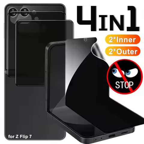 For Samsung Galaxy Z Flip 7 Privacy Screen Protector Inner & Outer Anti Spy Hydrogel Film for Samsun