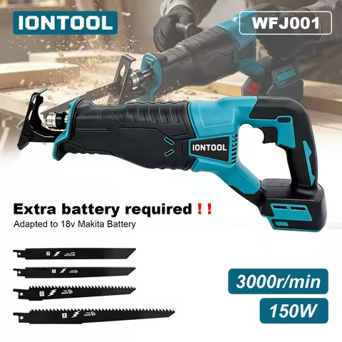 IONTOOL Brushless Cordless Reciprocating Saw 3000SPM Heavy Duty Metal Wood Cutting Demolition Power 