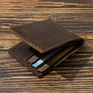 Kulit Dompet Lelaki , Genuine Leather First Layer Short Men Wallet , Beg Duit Lelaki , Dompet Kulit