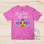 Squid game children's t-shirt with squid game character logo