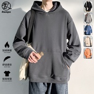 600g Gold Velvet Heavy Sweatshirt Men Winter New Style Japanese Style Street Wear Couple Loose Fleec