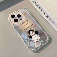 Nero Suitable for Apple 17 Cream Mirror Phone Case iPhone16promax More Money Less Angry 15pro RMB 14