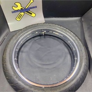 OLD STOCK NEW. 14 INCH CHROME WITH TIRE WITH TUBE RIM SET. 14 INCH CHROME RIM.