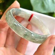 冰種 緬甸翡翠 A玉 玉鐲 • 冰玻種半山水翡翠福鐲