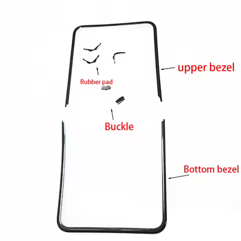 Bezel Bracket LCD Frame Screen Stand ， Buckle Middle Rubber Pad For Motorola Razr 40 XT2323 RAZR 40 