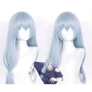 Cosplay假髮 長藍髮 動漫咒術回戰仿真髮 高溫絲時尚女日常戴全頭假髮