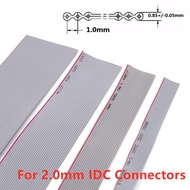 1Meter 1.0mm Pitch Grey Flat Ribbon Cable For IDC 2.0MM FC Connector 10P/12P/14P/16P/20P/34P/40P 28A
