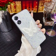 KONSMART Phone Case For OPPO A38 A58 4G A78 4G 5G A98 5G Newest 2023 3D Embroidery Butterfly Soft TPU Phone Casing For OPPO A17 A17K A57 4G A77s A77 5G A96 A95 A76
