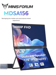 Monitor Minisforum MDSA156 แสดงผล dual-screen portable15.6" IPS s (178° view) Built-in dual speakers