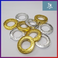 Patterned Curtain Eyelet Plastic Ring Silver&Gold (50pcs) | Ring Langsir Plastik Bercorak
