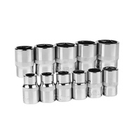 1/4" inch Drive 6 Point Socket Wrench Head Hex Mirror Short Ratchet Wrench Socket for Bicycle Motorc
