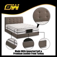 Queen Size - DW Leather Divan Bedframe / Katil Divan / Katil Hotel / Swiss Foundation