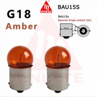G18.5 ( 67 ) 12V10W BA15S BAU15S AMBER gas Bulb for Universal Car Truck Motorcycle Signal light flas