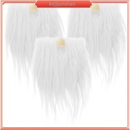3 Sets Faux Fur Gnome Beard Party Fake White Costume Gnomes Craft Making Supply