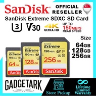 [SG] SanDisk Extreme SDXC SD Card 512GB/ 256GB/ 128GB / 64GB / 32GB / 16GB R-150MB/s Memory Card fas