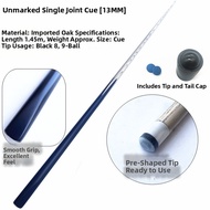 Waydli Maple Wood Billiard Jump Stick 1/2 Nine Ball Pool Stick Black Tech 8 Jump Integrated Head Poo