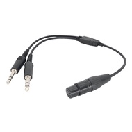 Airbus XLR to GA Dual Plug 5 Pin Aviation Headset Connector Male to Female Aviation Earphone Wire fo