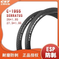 ZhengxincstBicycle Mountain Bike TireEPSPuncture Prevention C1955 26Inch 27.5Tyre of Steel Wire-Inch Outer Tire