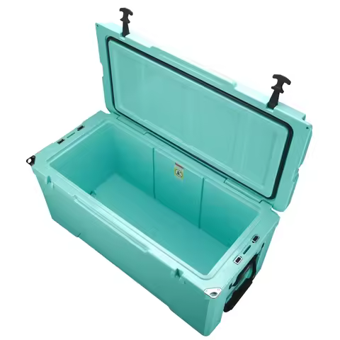 Large Plastic 135L Ice Box Hard Cooler Box Rotomolded Cooler Box Camping Cooler with Wheels