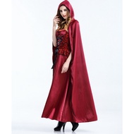 2023 fashionஐWanita Little Red Riding Hood Kostum Halloween Cosplay Kostum untuk Dewasa
