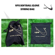 VPS Softball Glove String Bag - Black (Fit 1 Glove) // VPS Beg Sarung Tangan Sofbol - Hitam