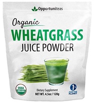 ▶$1 Shop Coupon◀  Organic Wheatgrass Juice Powder - Grown in USA, Raw, Vegan, &amp; Non-GMO - 100% Pure