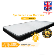 (Edition Export to UK) High Quality 5 inch Synthetic Latex (Single/Super Single) Size Mattress Tilam