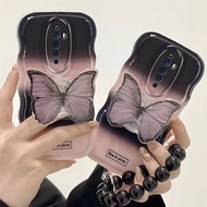 ins Style OPPO Reno2F Reno2Z Phone Case Butterfly Holder For Girl Casing OPPO Reno Reno2 Reno3 Soft Reno5 Reno6 Reno7 Reno8 Soft Case OPPO Reno8Z Reno8T 5G