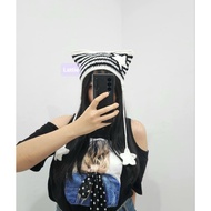 HANDMADE STAR BEANIE CAT HAT/STAR EARFLAP/STAR CAT HAT/CAT HAT BEANIE/VIRAL/FASHION KOREA AESTHETIC/
