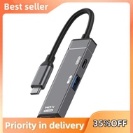 Type-C HUB Docking Station 4K@ 120Hz -Compatible Converter USB-A PD100W Power Delivery for HDTV Type