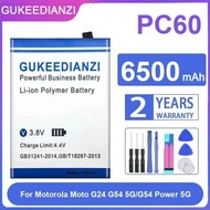 Long Lasting For Motorola Moto G24 G54 5G Power Mobile Phone Battery PC60 6500Mah