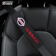 Sieece Car Seat Belt Cover Universal Auto Cotton Safety Belt Shoulder Protector Cover For Nissan Almera Grand Livina Sentra Navara Frontier Latio X-Trail Serena NV200 NV350