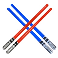 Pack of 4 Inflatable Light Saber Sword Toys - 2 Red and 2 Blue Lightsabers - Pool, Beach, Party Favo
