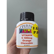 21st Century Vitamin C 500mg Orange Chewable 100tablets
