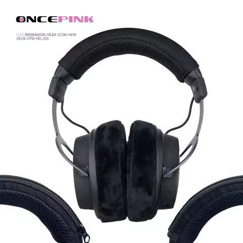 Universal Full Closure Headphone Headband Cover Zipper Cushion Protective for Redragon H520 Icon, H5
