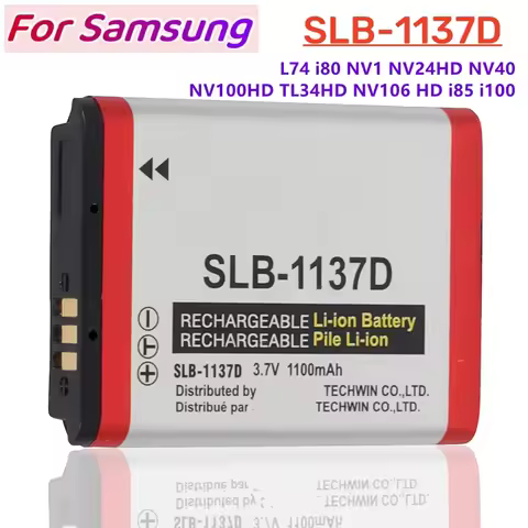 1-2Pcs SLB 1137D SLB-1137D SLB1137D Camera Battery for Samsung NV100HD TL34HD NV106 HD i85 i100 L74 
