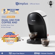 Simplus Multifunctional Coffee Maker | Dual Use for Coffee&Tea | 250ml Water Tank | Easy Storage KFJ