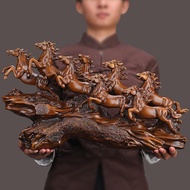 Horse ornaments Bajun Xiongfeng Crafts Zhaocai Office Boss Table High-end Atmospheric Comp马摆件八骏雄风工艺品