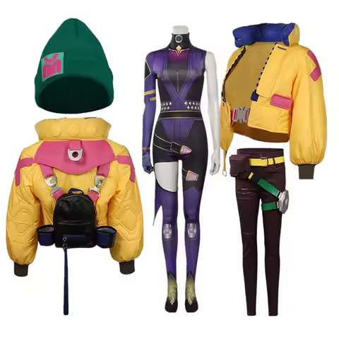 Fantasia Valorant Reyna Cosplay Killjoy Costume Jacket Coat Hat Bag Pants Women Jumpsuit Outfits Hal
